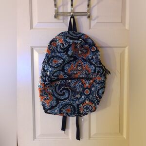Vera Bradley Blue and Orange Paisley Backpack